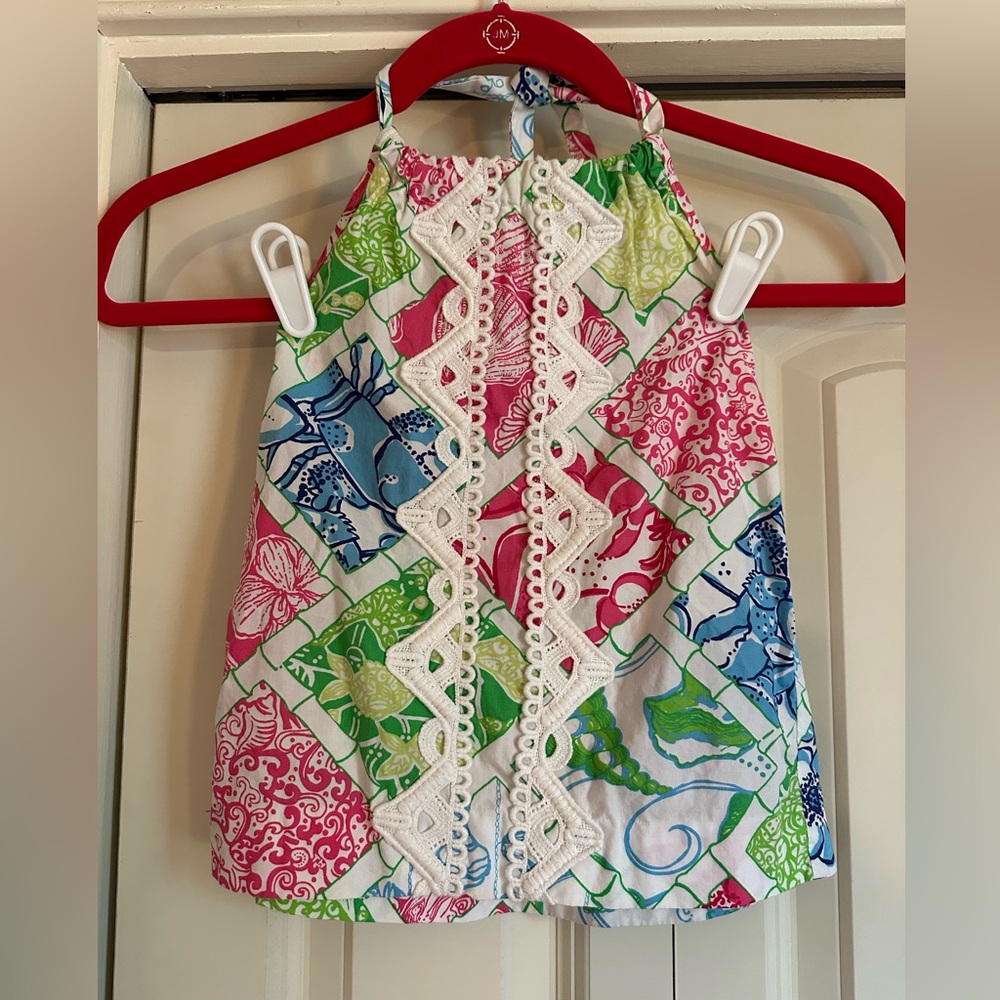 Lilly Pulitzer Girls Patchwork Jubilee Halter Top